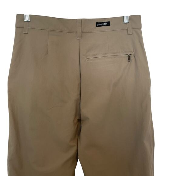 Patagonia High Waisted Flat Front Slim Straight Outdoor Hiking Pants Tan Size 4 - Picture 6 of 9